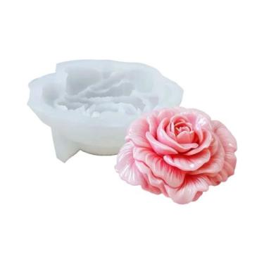 Imagem de Molde De Silicone Rosa 3D Romântico Para Velas, Sabonetes, Artesanato 