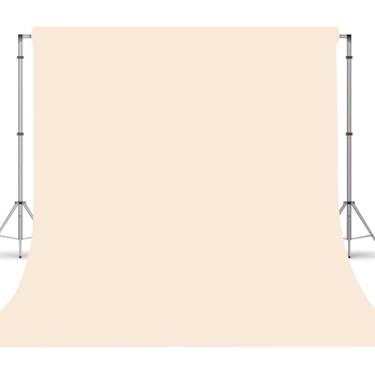 Imagem de GURETER Pano de fundo fotográfico bege de 3 x 6 m, pano de fundo de foto de fibra de poliéster de alta densidade é dobrável e lavável na máquina, adequado para estúdios de fotografia de vídeo e fundo