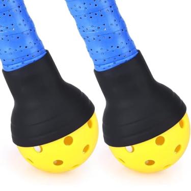 Imagem de Fockety Selecionador de Bola de Tênis Superior para Raquete, Recuperador de Bola de Pickleball Portátil, Coletor de Pickleball de Silicone, Ventosa Superior, Captador e (2 selecionadores de bolas)