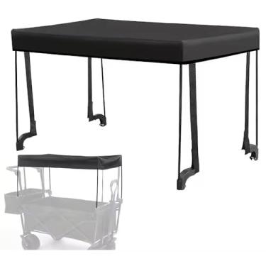 Imagem de Capa Universal Wagon Dossel - Toldo removível à prova d'água para carrinhos utilitários dobráveis de 86-94 cm, para-sol de vagão de praia com configuração rápida (vagão não incluído) - Preto