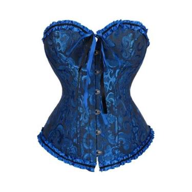 Imagem de Corset Vintage De Renda Gótica Com Amarração Para Mulheres, Top De Bus