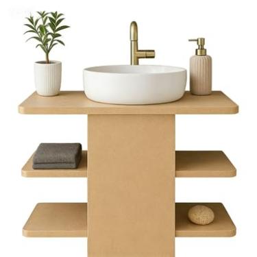 Imagem de Gabinete de Banheiro com 6 Prateleiras – Resistente à Umidade, Organizador Espaçoso para Higiene e Cosméticos Doméstico