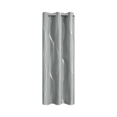 Imagem de Cortinas Blackout De Luxo Com Padrão De Ondas De Mármore Para Sala De 