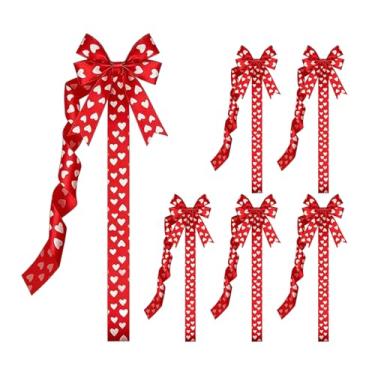 Imagem de Laços para Armários de Cozinha, 6 Peças 100 cm Coração De São Valentim, Decorações Cozinha Laços Porta Para Festas, Aplicável A Parede Móveis Janela Casa Quarto E