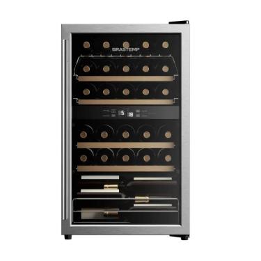 Imagem de Adega Brastemp Dual Zone 33 Garrafas Inox 110v BZB33BEANA