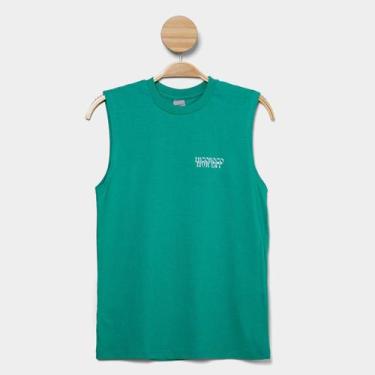 Imagem de Regata Infantil Nicoboco Básica Melt Menino, Verde, 10A