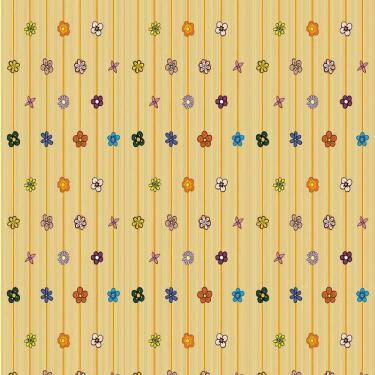 Imagem de Papel Parede Floral Cordão De Flores Coloridas Adesivo Sala