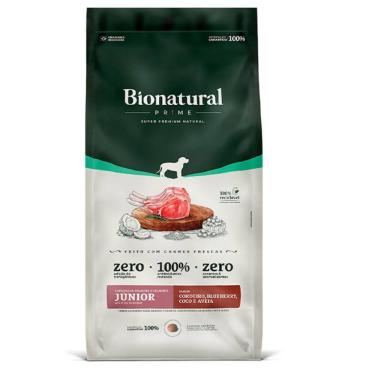 Imagem de Ração Bionatural Prime para Cães Filhotes de Raças Grandes e Gigantes Sabor Cordeiro, Blueberry, Coco e Aveia 20kg