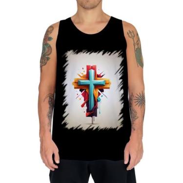 Imagem de Camiseta Regata da Cruz de Jesus Igreja Fé 23 - Kasubeck Store®, XG