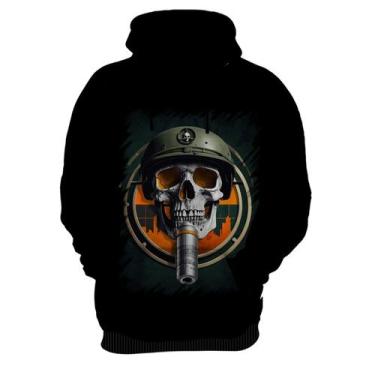 Imagem de Blusa de Frio Caveira Militar Logo Guerra 3 - Kasubeck Store®, G