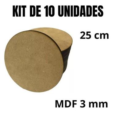 Imagem de Cake Board Redondo 25 Cm Mdf 3mm 10 UNIDADES - Loja Béle