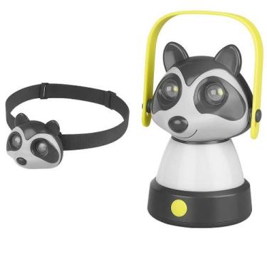 Imagem de kit 2 Lanternas de LED Infantil Animal Guaxinin  Acampamento e Ativida