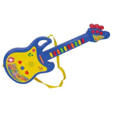 Imagem de Guitarra Infantil Musical Com Som E Luz Brinquedo Educativo - Lua de C