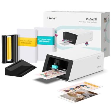 Imagem de Liene Impressora e máquina de corte de adesivos coloridos PixCut S1 - Criador de adesivos tudo-em-um para artesanato DIY, etiquetas personalizadas e presentes. Impressora fotográfica de sublimação de