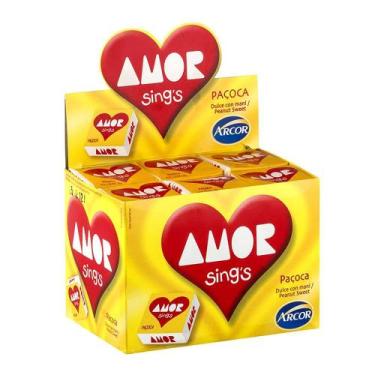 Imagem de Caixa Paçoca Amor Arcor 30 Unidades 18g Display 540g