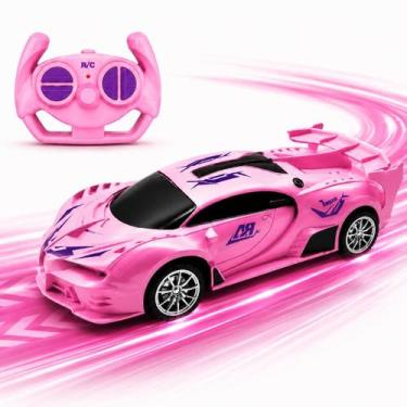 Imagem de Carrinho Controle Remoto Pilha Infantil Com Luz Racing Super Rápido Br