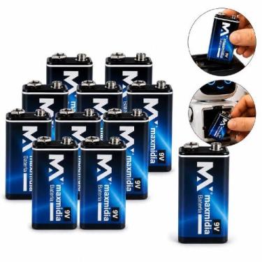 Imagem de Kit 10 baterias 9v caixa original energy pack longa duração para alarm