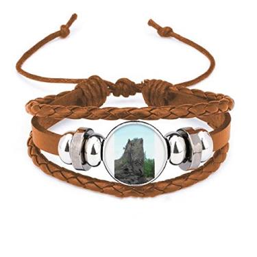 Imagem de un brand Bracelete Northeast Square Boulder Art Deco Fashion Pulseira de Couro Joias Ornamento