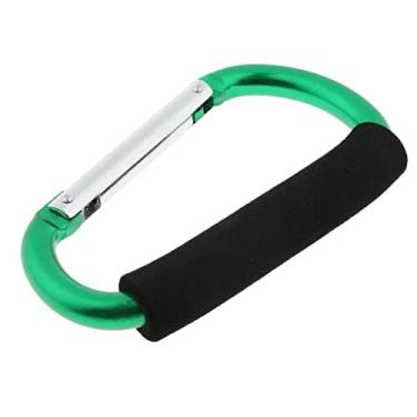 Imagem de Fancyes Patins Carrier - Roller Skate Carabiner Carabiner Gancho Grande D Forma Duckla Buckle Primavera Snap Gancho para Skates Loading, 12mm verde