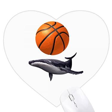 Imagem de Basquete Baleia Swimng Coração Mousepad Tapete de Borracha Jogo Escritório
