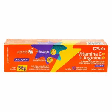 Imagem de Vitamina C 1G + Arginina 1G Raia com 16 Comprimidos Efervescentes 16 Comprimidos Efervescentes