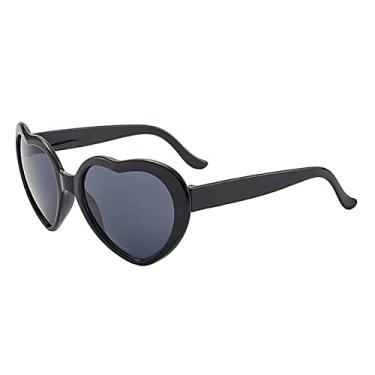 Imagem de Óculos de sol coração pêssego amor Óculos de sol tendência Óculos de sol conjugados sem moldura Óculos de cores deslumbrantes, 1, MULTI