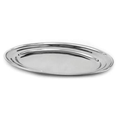 Imagem de Travessa Funda Oval Inox 20cm Porção Servir Salada - Clink