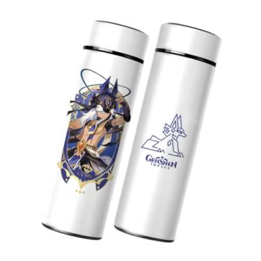 Imagem de Cyno Garrafa de água térmica, Genshin Impact Sports Garrafa de bebida isolada fofa para casa Escola Viagem ao ar livre