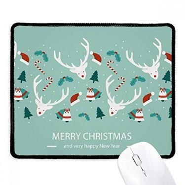 Imagem de Chapéu de alce de Natal para festivais de árvore de sino, mouse pad de borracha para jogos