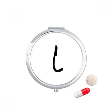 Imagem de Porta-comprimidos, alfabeto grego, Iota, preto, porta-comprimidos, caixa de armazenamento de remédios