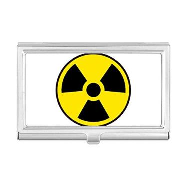 Imagem de Carteira de bolso com símbolo de radiação química e perigo amarelo