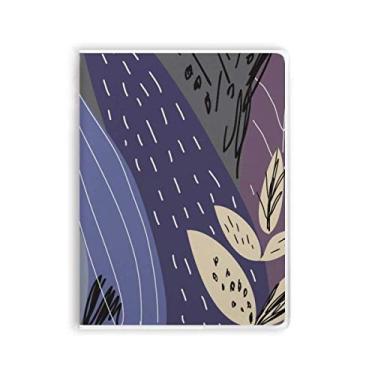 Imagem de Caderno de folhas com estampa de arte abstrata, capa de goma para diário