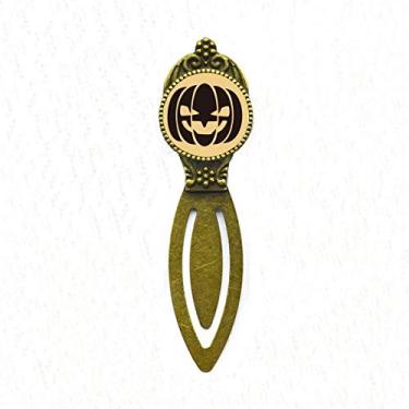 Imagem de Marcador de página retrô de abóbora sorridente para Halloween