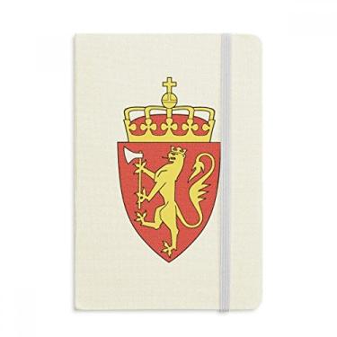 Imagem de Caderno com emblema nacional da Noruega europeu, capa dura para diário clássico A5