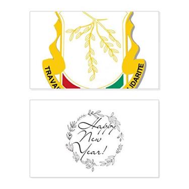 Imagem de Emblema nacional de Ano Novo da Guiné África Cartão de felicitações Mensagem Abençoada Presente