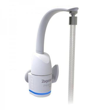Imagem de Torneira Elétrica Zagonel Prima Touch Branco Bancada/parede 220v