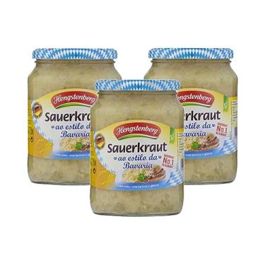 Imagem de Chucrute Alemão Hengstenberg com Vinho Branco a moda Baviera 680g (3 x 680g)