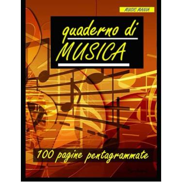 Imagem de QUADERNO DI MUSICA PENTAGRAMMATO: 100 PAGINE – 12 pentagrammi per pagina - FORMATO (21,5 x 27,94 cm) – Carta Bianca 90gr/mq