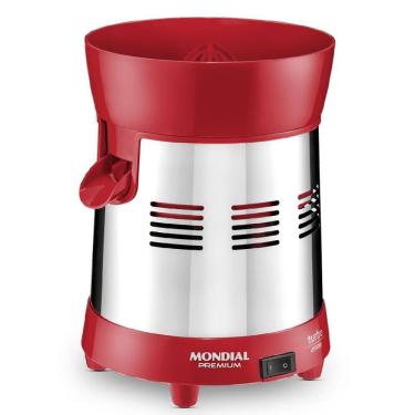 Imagem de Extrator de Sucos Mondial Turbo Premium E-24 250w Bivolt Vermelho Inox