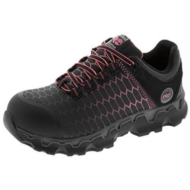 Imagem de Timberland PRO Women's Powertrain Sport Alloy Safety Toe Shoe,Black Raptek With Pink,6 W US