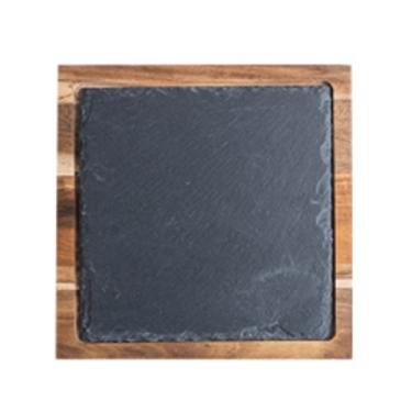 Imagem de Espaçoso Tábuas de charcutaria grandes e grossas - travessa de charcutaria larga com placa de queijo de ardósia removível para entreter e servir Multifuncional