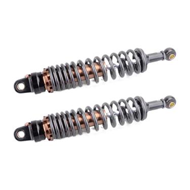 Imagem de Mallofusa Amortecedores de ar universais 360 mm 14,2 polegadas suspensão traseira de alumínio ajustável para Kawasaki Honda, Suzuki, Yamaha, Go Kart Quad Dirt Sport Bikes Preto 1 par