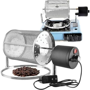 Imagem de Torrador EléTrico De GrãOs De Café - Velocidade AjustáVel, Uso Duplo - Carregamento + Plug-In, Torrador De Café Tipo Tambor De AçO InoxidáVel, MáQuina De TorrefaçãO De Café-1