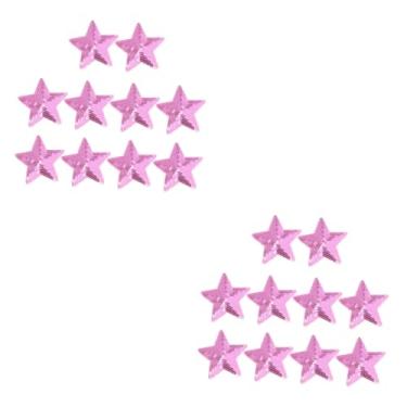 Imagem de NUOBESTY Adesivos Azuis 20 Unidades Remendos De Roupas Em Forma De Estrela Remendo Estrela De Ferro Aplique De Strass Apliques De Decoração Faça Você Mesmo Jaqueta Lantejoulas Rosa Placa