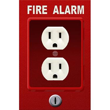 Imagem de Placa de cobertura para interruptor de luz para quarto de meninos decoração de quarto de bebê adolescente quarto banheiro sala de jogos (tomada de alarme de incêndio)