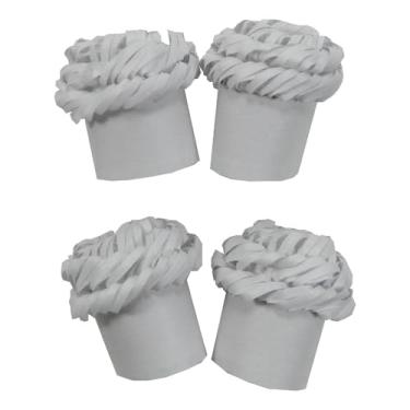Imagem de Regency Wraps Folhos de papel, suportes decorativos para pernas de peru e aves, 3,2 cm de diâmetro, branco grande pacote com 4
