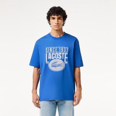 Imagem de Camiseta Lacoste Folgada Com Estampa De Jersey De Algodão Masculina-Masculino