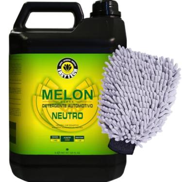 Imagem de Detergente Automotivo Neutro Melon 5l Easytech Shampoo + Luva Microfibra