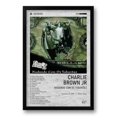 Imagem de Genérico Quadro Álbum Spotify Nadando com os Tubarões - Charlie Brown Jr - 40x60cm