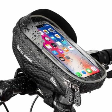 Imagem de Bolsa Para Bicicleta Impermeável Guidão Case Para Bike Resistente Porta Celular E Objetos Ciclismo Função Touch Capa Proteção - WEST BIKING